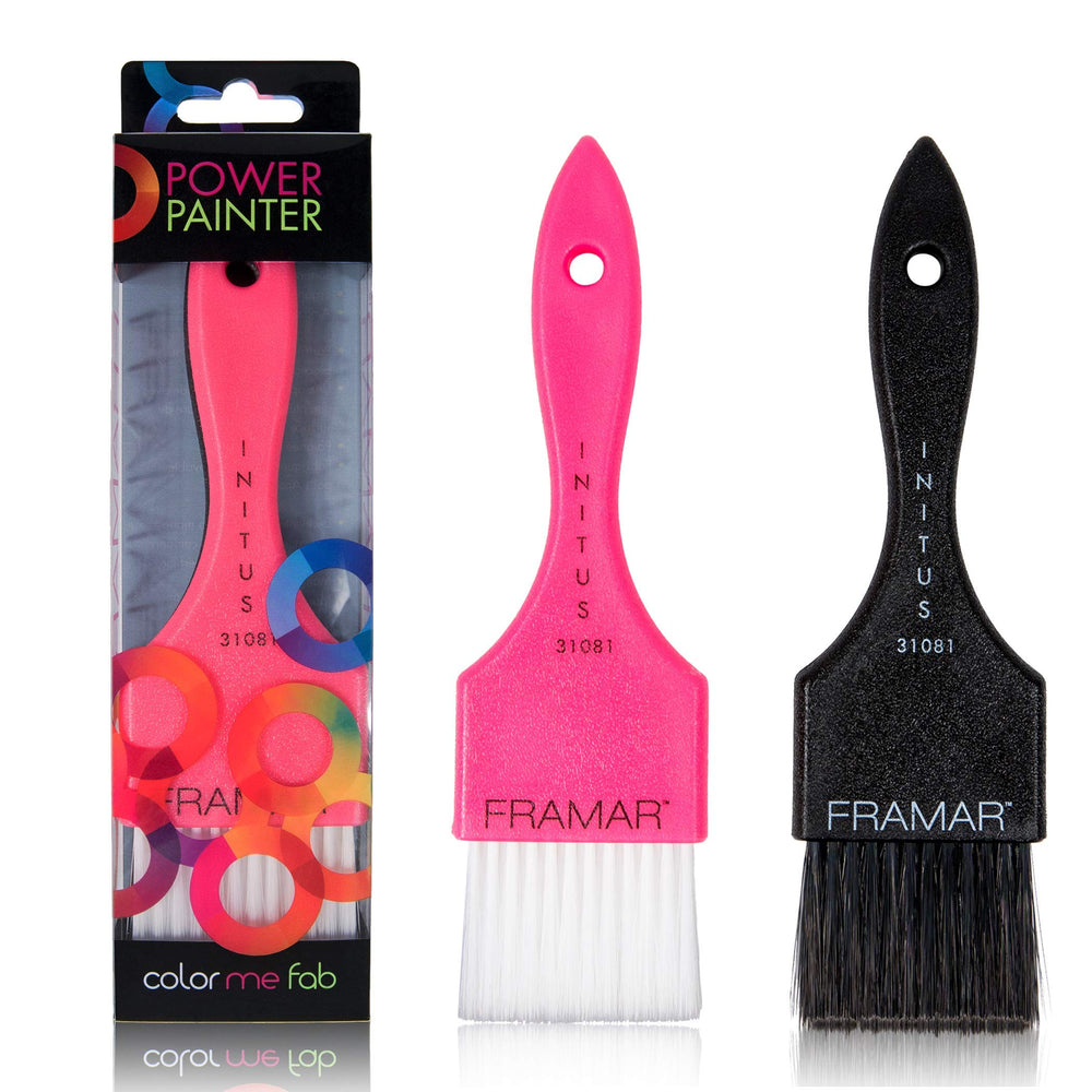 Pincel FRAMAR Power Painter negro para aplicar tinte con control suave.