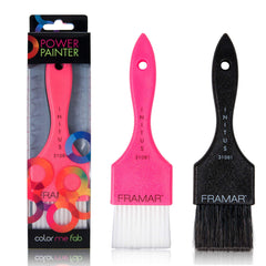 Pincel FRAMAR Power Painter negro para aplicar tinte con control suave.
