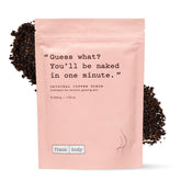 Frank Body Original Coffee Scrub packaging highlights a natural exfoliation ritual with vegan formula.