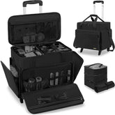 FREEAMG maletín de maquillaje con ruedas, ideal para viajar con todo lo esencial