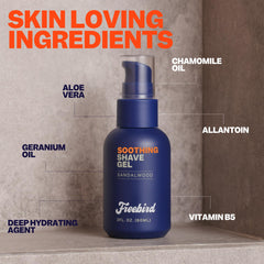 Freebird gel con aloe vera para piel sensible durante el afeitado