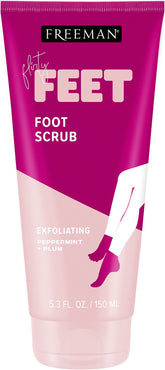 Freeman Bare Foot exfoliante, botella, deja los pies revitalizados y suaves con menta y ciruela.