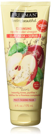 freeman mascarilla arcilla vinagre de manzana en tubo para piel limpia y tono equilibrado.