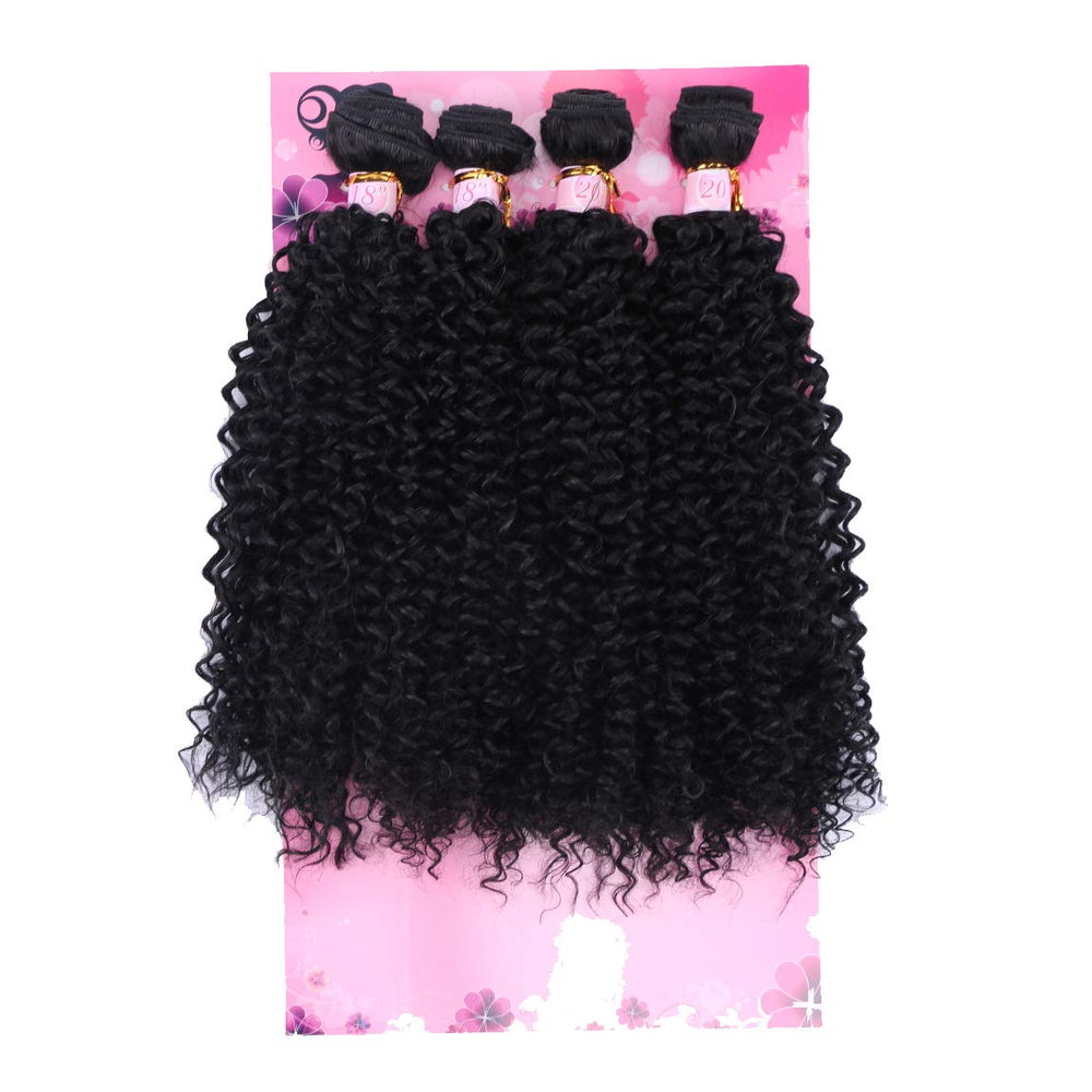 FRELYN Kinky Curly Bundles de 18 pulgadas, rizos definidos y aspecto natural para uso diario.