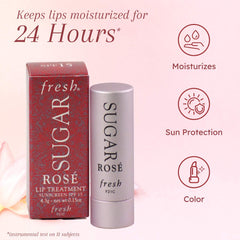 Fresh Sugar Lip Treatment SPF 15 Rose outer packaging highlights premium lip care.