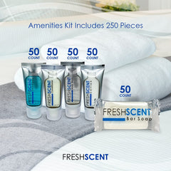 Freshscent acondicionador 1oz en tubo, fácil de usar para huéspedes.