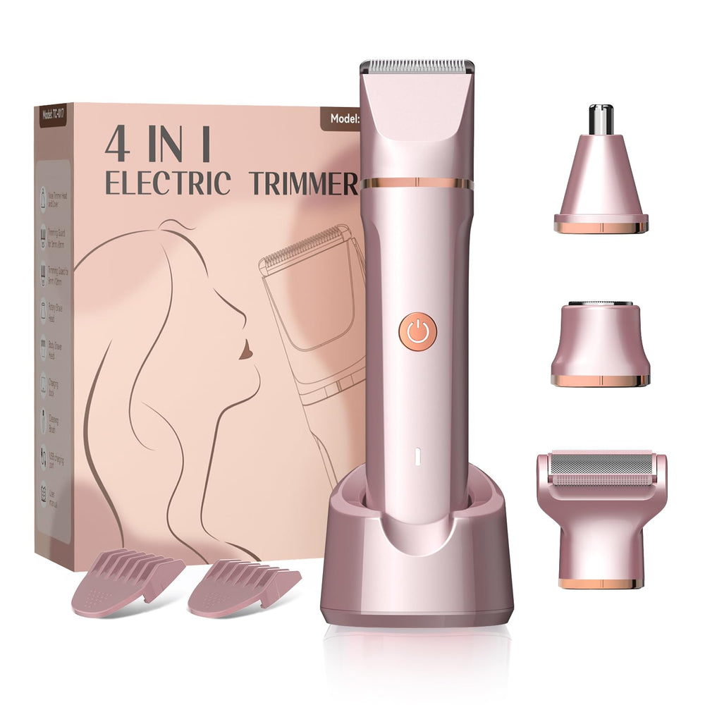 Freyars bikini trimmer 4 en 1, cabezas intercambiables, uso cómodo para piel sensible.