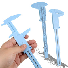 Calibrador Frienda para microblading con doble escala, herramienta precisa para trazar guías.