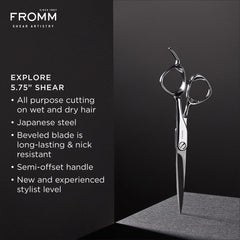Fromm Explora acero japonés con borde biselado para cortes limpios.