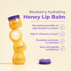 FRUDIA Balsamo labial con textura translúcida tipo gel para exfoliar suavemente.