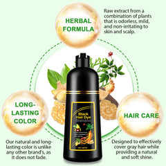 FSLHCY color result on hair appears natural dark brown after use.