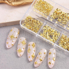FSpronail cuentas caviar oro 0.6-0.8mm, brillo sutil para uñas.