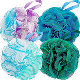 Fu Store loofah ducha 60g en cuatro colores para exfoliar suave y agradable.