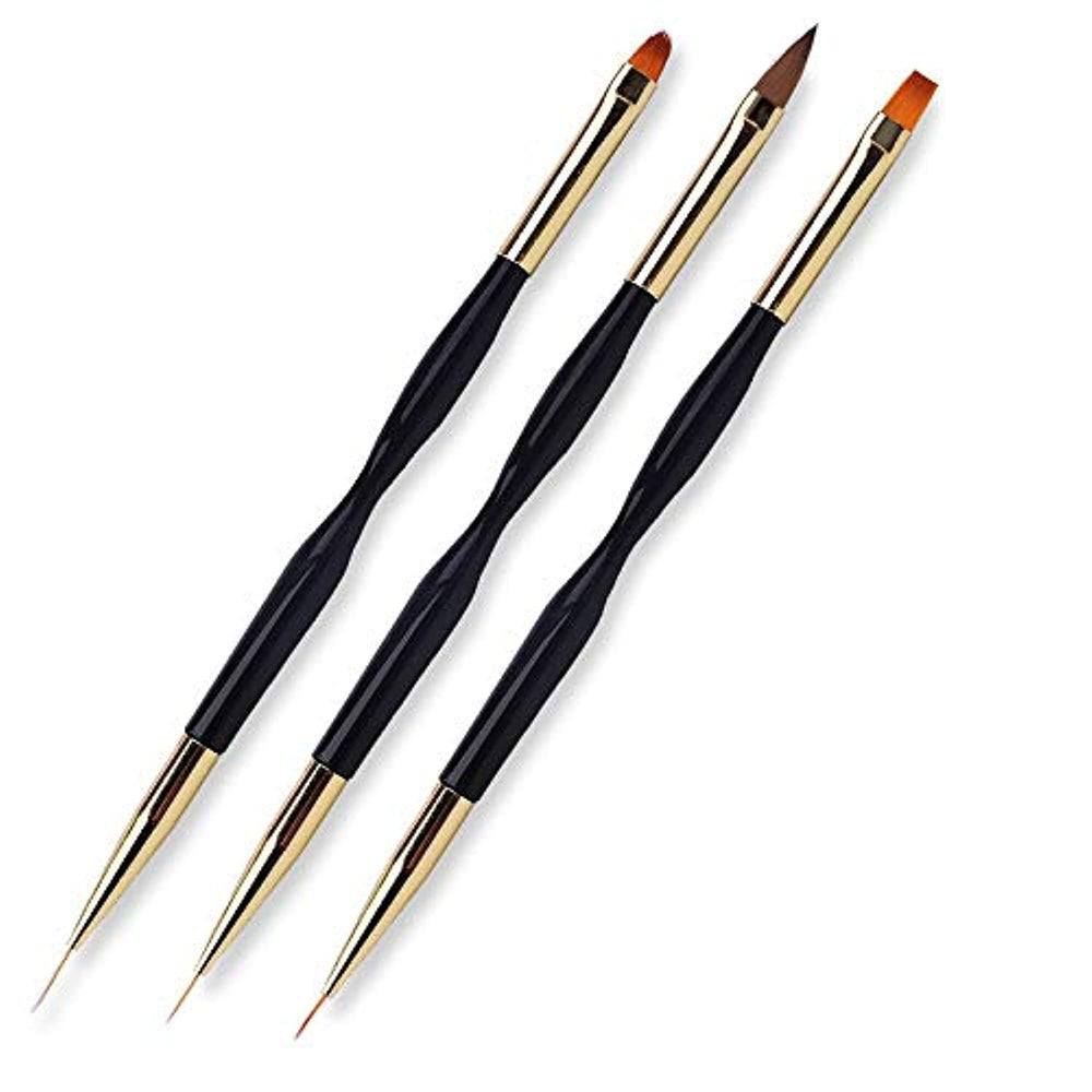 FULINJOY conjunto de plumas de arte para uñas con extremo doble para trazos finos
