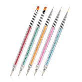 FULINJOY pinceles uñas, doble extremo, precisión para líneas y diseños detallados.