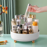 Organizador Funest de maquillaje y perfumes con giro de 360 grados para acceso rápido.