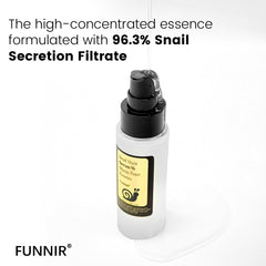 Funnir mucina de caracol 96%: brillo natural que mejora el aspecto de la piel.