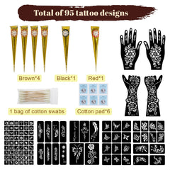 Tintes temporales Funtigee en tres colores para tatuajes vibrantes
