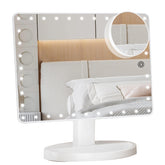 FUNTOUCH Espejo de maquillaje con luz grande para ver detalles con claridad