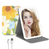 FunTouch Espejo de maquillaje portátil con luz perfecto para retoques en viaje.