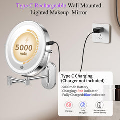 Miroir FUNTOUCH double-face 1X/30X pour détails délicats et applications précises.