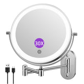 Miroir FUNTOUCH mural lumineux pour un maquillage précis et sans ombres.