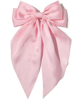 Pinza Furling Pompoms con lazo rosa grande para peinados elegantes