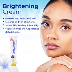 Aplicación cremosa de F&W Original Skin Brightening Cream en palma