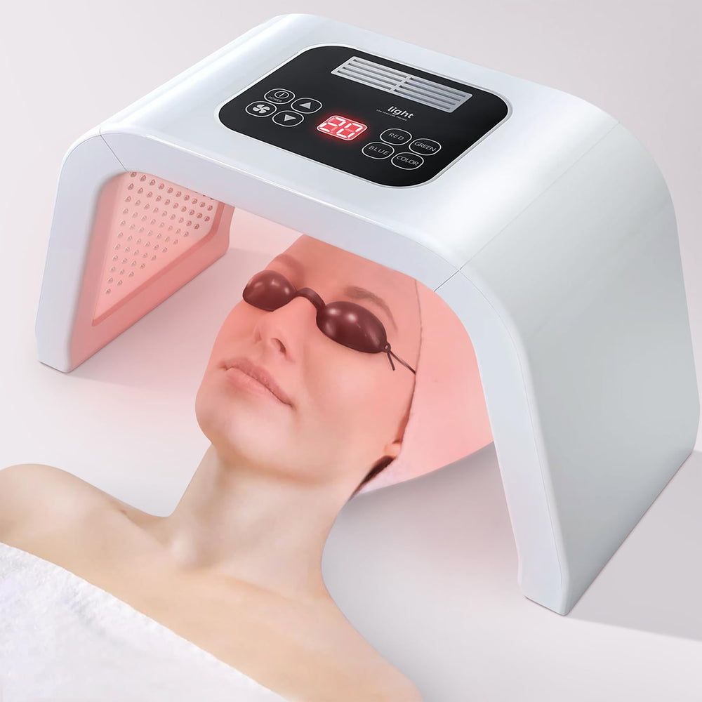 Mascara LED Fxtiaa 7 en 1 para cuidado facial en casa, experiencia profesional.