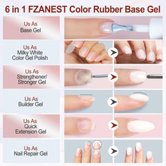 Base de construcción FZANEST con espesor extra, protege uñas naturales.