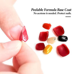 Base pelable FZANEST para gel, aplicación precisa en uñas.