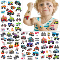 Gabizafia tatuajes Hot Wheels hoja 2, colores brillantes para celebrar
