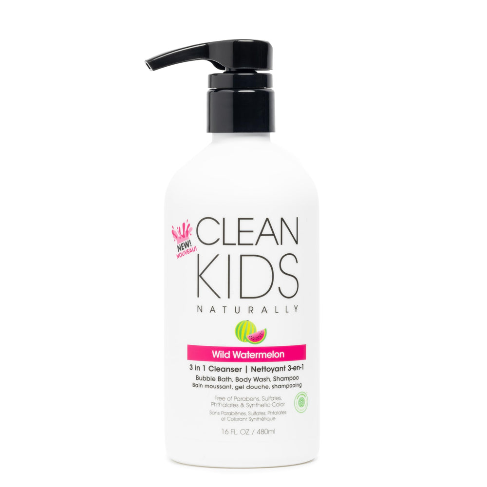 Gabriel Cosmetics Kids Watermelon 3en1: botella con burbujas suaves para baño diario.