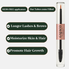 GAJACO serum de ricino para cejas con applicador preciso para uso diario