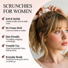 GALAGLIMMER scrunchies modelo para uso diario, peinados rápidos y cómodos