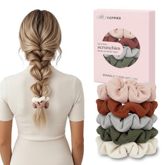 Scrunchies GALAGLIMMER en varios colores con ajuste suave para cabello grueso