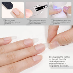 GAOY aplicación de gel uñas, base 2 en 1 para durabilidad