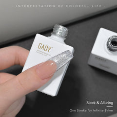 GAOY Esmalte Gel con brocha fina para líneas y patrones delicados.