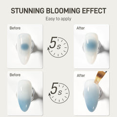 GAOY Blooming Gel arte marmol: crea diseño marmolado elegante en uñas.