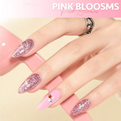 GAOY Brillo diamante rosado para diseño elegante de uñas