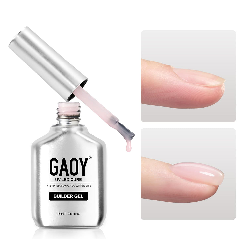 GAOY Builder Gel uñas 16 ml en bote para aplicación suave y uniforme