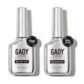 GAOY gel capa superior 16 ml: acabado transparente y brillo cristalino para uñas pulidas.