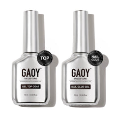 GAOY gel capa superior 16 ml: acabado transparente y brillo cristalino para uñas pulidas.