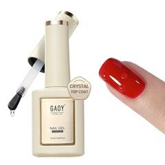 GAOY capa superior de gel cristal 16 ml, acabado cristalino.