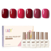 GAOY ofrece un set de seis colores gel uñas para manicura en casa.