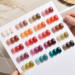 GAOY set de esmaltes gel para uñas con tonos otoñales y acabado brillante para casa