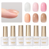 GAOY conjunto gel constructor 6 colores para uñas, acabado natural y duradero