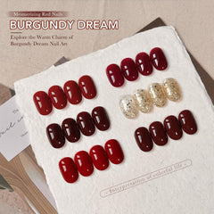 GAOY dark ruby gel color swatches for chic holiday nails.