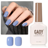 GAOY esmalte gel azul en envase de 16 ml para manicura duradera.