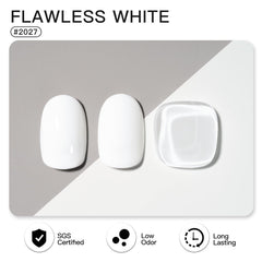 GAOY esmalte gel blanco en dos capas, paso a paso para acabado uniforme.